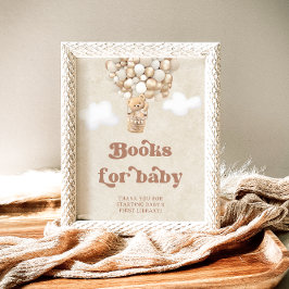 Teddy Bear Balloons Gender Neutral Books for Baby Poster