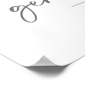 Teddy Bear Balloons Gender Reveal Willkommenszeich Poster (Ecke)