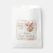 Teddy Bear Balloons Girl Bearly Wait Baby Shooter Geschenktütchen (Vorderseite)