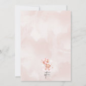 Teddy Bear Balloons Girls Baby Dusche Einladung (Rückseite)