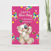 Teddy Bear & Balloons Karte (Vorderseite)