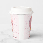 Teddy Bear Balloons Pink Birthday Paper Cups Pappbecher (Links)