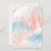 Teddy Bear Balloons Watercolor Babydusche Einladung (Rückseite)