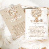 Teddy Bear Balloons White Fawn Baby Dusche Dankeskarte