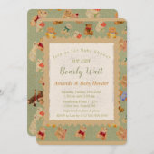 Teddy Bear Bear Bearly Wait Baby Dusche Einladung (Vorne/Hinten)