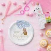 Teddy Bear Bear Bearly Wait Blue Boy Baby Dusche Pappteller (Party)