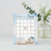 Teddy Bear Bear Bearly Wait Boy Baby Dusche Bingo  (Stehend Vorderseite)