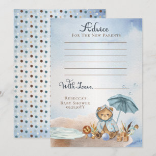 Teddy Bear Bear Bearly Wait Boy Baby Shower Ratsch Einladung