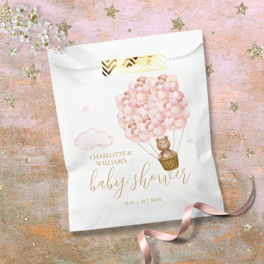 Teddy Bear Bear Bearly Wait Pink Girl Baby Dusche Geschenktütchen