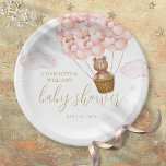Teddy Bear Bear Bearly Wait Pink Girl Baby Dusche Pappteller<br><div class="desc">Niedliches "wir können früh warten" Teddy-Bär-Thema rosa Mädchen Dusche Design. Entwickelt von Thisisnotme©</div>