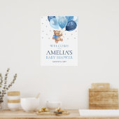 Teddy Bear Bear Bearly Wait Welcome Baby Dusche Poster (Küche)