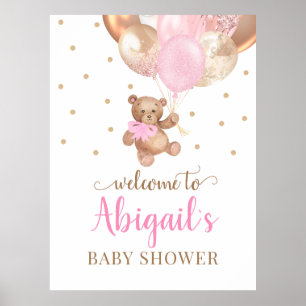 Teddy Bear Bear Bearly Wait Welcome Baby Shoster Poster