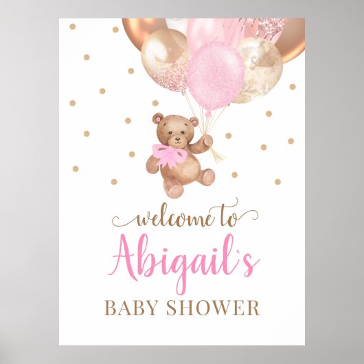 Teddy Bear Bear Bearly Wait Welcome Baby Shoster Poster (Vorne)