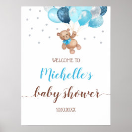 Teddy Bear Bear Bearly Wait Welcome Baby Shoster Poster