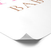 Teddy Bear Bear Bearly Wait Welcome Baby Shoster Poster (Ecke)