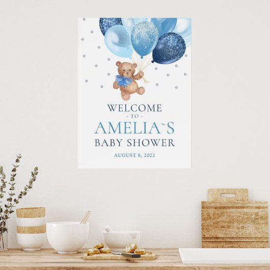 Teddy Bear Bear Bearly Wait Welcome Baby Shoster Poster (Küche)