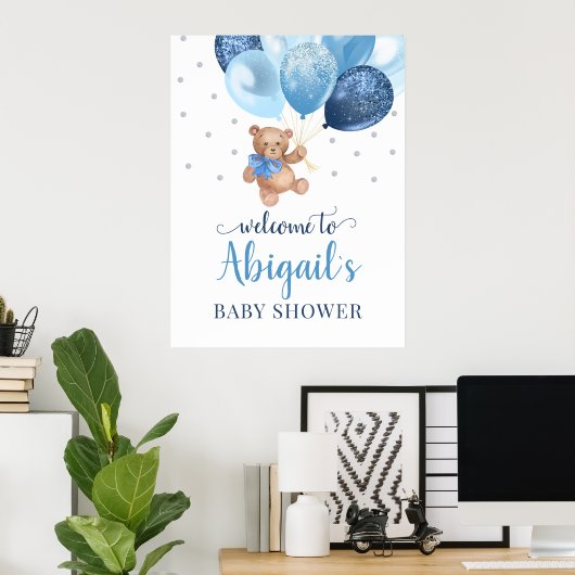 Teddy Bear Bear Bearly Wait Welcome Baby Shoster Poster (Heimbüro)