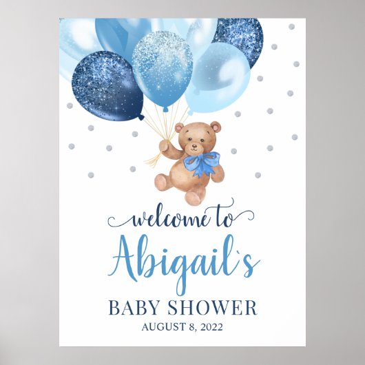 Teddy Bear Bear Bearly Wait Welcome Baby Shoster Poster (Vorne)