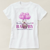 Teddy Bear Bearly There Pink Baby Dusche T-Shirt (Design vorne)