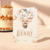 Teddy Bear Bearly Wait Gender Neutral Balloons Dankeskarte