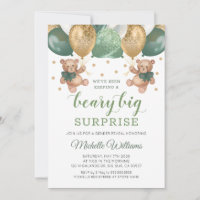 Teddy Bear Beary Big Surprise Twins Gender Reveal