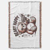 Teddy Bear Beary Happy Decke (Vorderseite Vertikal)