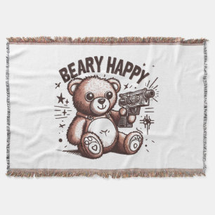 Teddy Bear Beary Happy Decke
