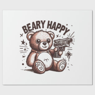 Teddy Bear Beary Happy Geschenkpapier