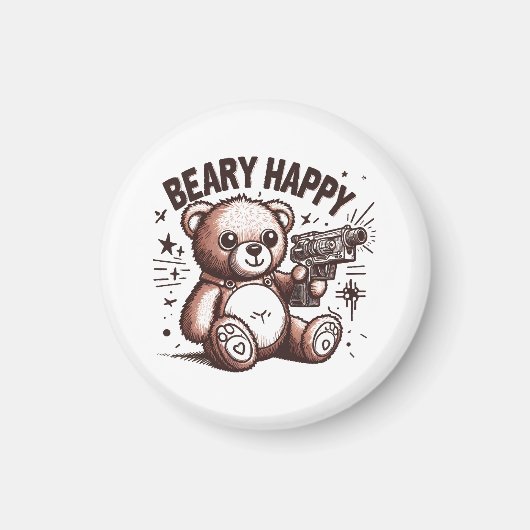 Teddy Bear Beary Happy Magnet (Vorne)