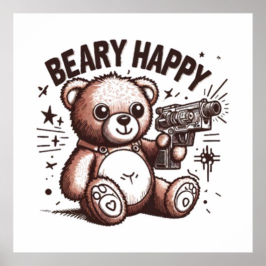 Teddy Bear Beary Happy Poster (Vorne)