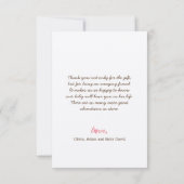 Teddy Bear Beary Much Baby Dusche Danke Karte (Rückseite)