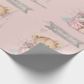 Teddy Bear Begrüßungsbaby Geschenkpapier (Ecke)