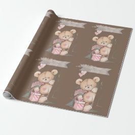 Teddy Bear Begrüßungsbaby Geschenkpapier