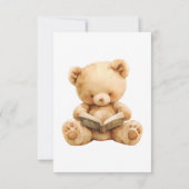 Teddy Bear Beige Balloon Dankeskarte (Rückseite)