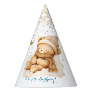 Teddy Bear Beige Moon Birthday Partyhütchen