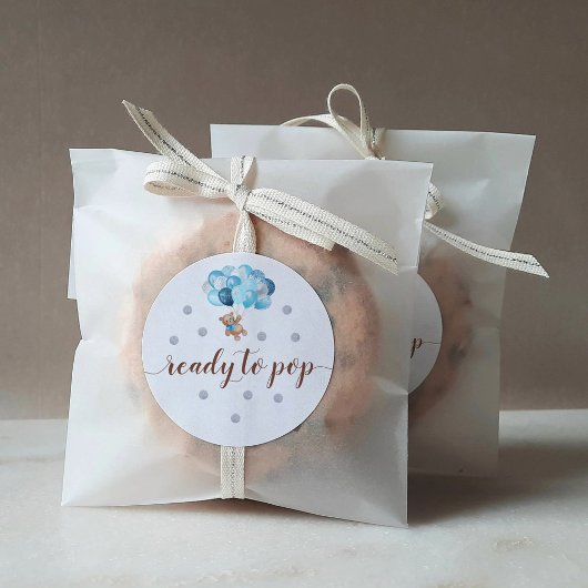 Teddy Bear Bereit zum Pop Gunst Runder Aufkleber