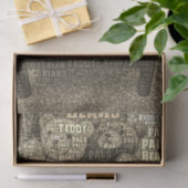 Teddy Bear Best Friends Embedded Word Cloud Seidenpapier (Geschenk)