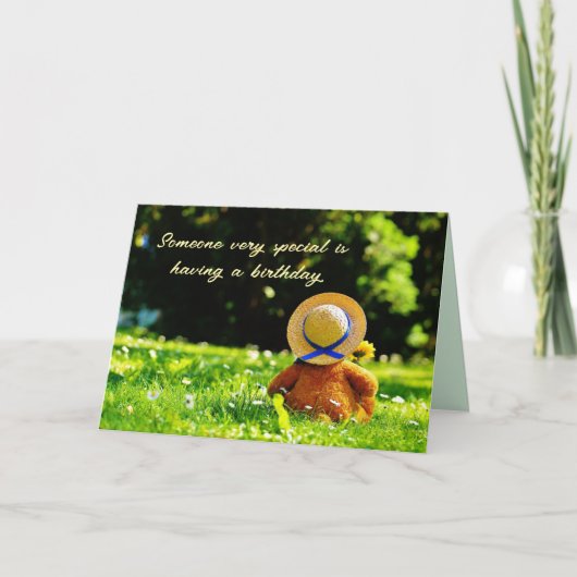 TEDDY BEAR BIRTHDAY CARD DANKESKARTE (Vorderseite)