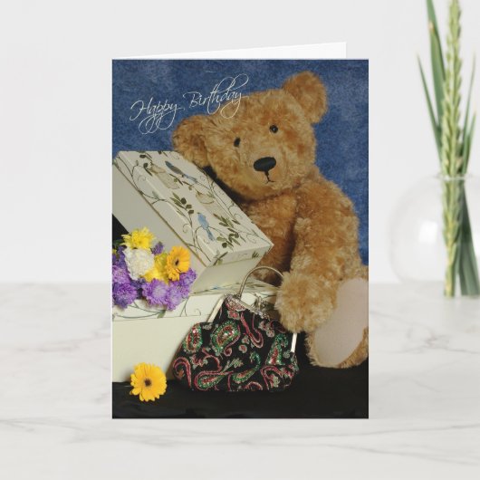 Teddy Bear Birthday Card Karte (Vorderseite)