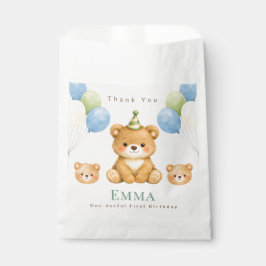 Teddy Bear Birthday Favor Bag Geschenktütchen