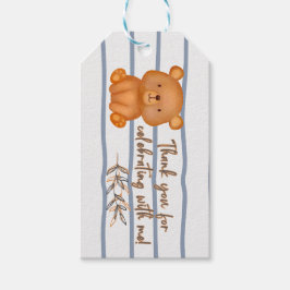 Teddy Bear Birthday Favor Tag Geschenkanhänger