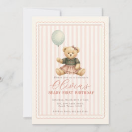 Teddy Bear Birthday Invitation Einladung