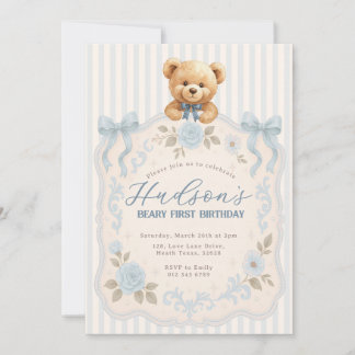 Teddy Bear Birthday Invitation Einladung