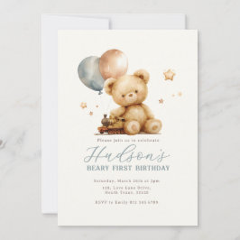 Teddy Bear Birthday Invitation Einladung