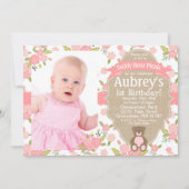 Teddy Bear Birthday Invitation - Teddy Bear Picnic Einladung (Vorderseite)