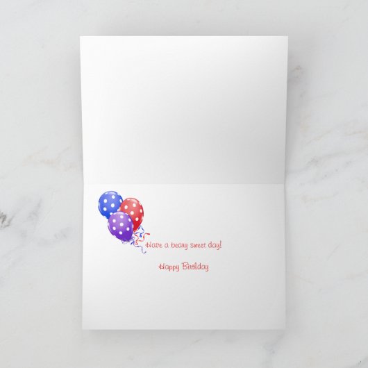 Teddy Bear Birthday Karte (Innenseite)