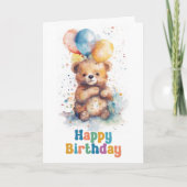 Teddy Bear Birthday Karte (Vorderseite)