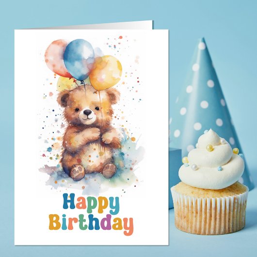 Teddy Bear Birthday Karte