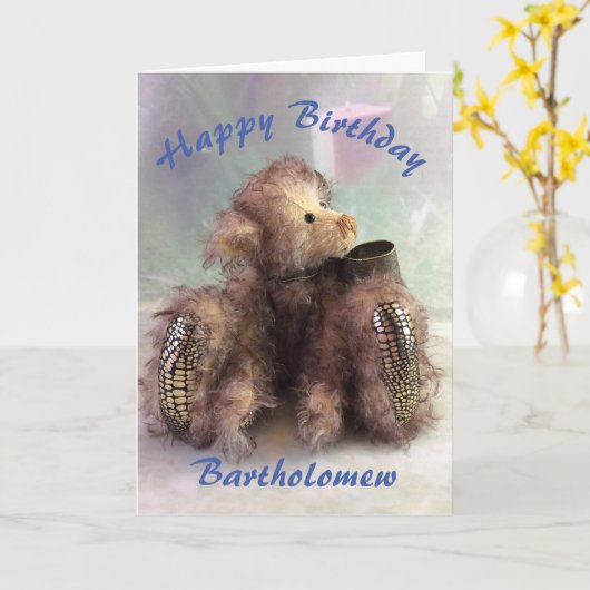Teddy Bear Birthday Karte (Gelbe Blume)