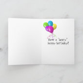 teddy bear birthday karte (Innenseite)